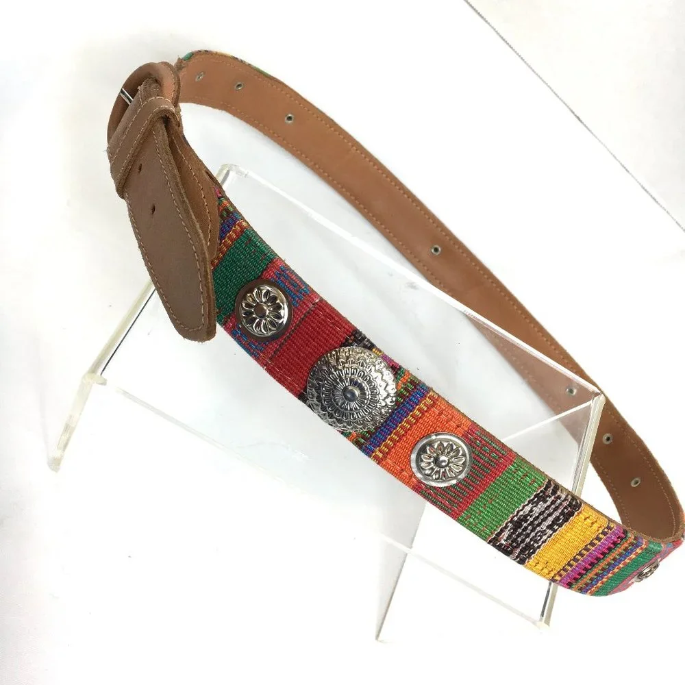Southwestern Style concho Mexican  Leather Belt